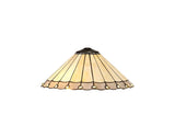 Williams Tiffany 40cm Shade Only Suitable For Pendant/Ceiling/Table Lamp, Grey/Cream/Crystal
