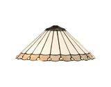 Williams Tiffany 40cm Shade Only Suitable For Pendant/Ceiling/Table Lamp, Grey/White/Crystal