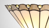 Williams Tiffany Wall Lamp, 2 x E14, Grey/White/Crystal