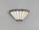 Williams Tiffany Wall Lamp, 2 x E14, Grey/Cream/Crystal