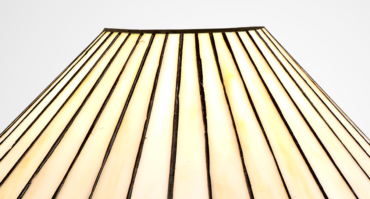 Wearne Tiffany 30cm Non-electric Shade Suitable For Pendant/Ceiling/Table Lamp, Amber/Cream/Crystal. Suitable For E27 or B22 Pendants