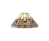 Bould, Tiffany 30cm Non-electric Shade Suitable For Pendant/Ceiling/Table Lamp, White/Grey/Black/Crystal. Suitable For E27 or B22 Pendants