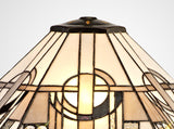 Bould, Tiffany 40cm Shade Only Suitable For Pendant/Ceiling/Table Lamp, White/Grey/Black/Clear Crystal