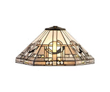 Bould, Tiffany 40cm Shade Only Suitable For Pendant/Ceiling/Table Lamp, White/Grey/Black/Clear Crystal