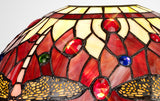 Hinnigan Tiffany 30cm Non-electric Shade Suitable For Pendant/Ceiling/Table Lamp, Purple/Pink/Crystal. Suitable For E27 or B22 Pendants