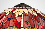Hinnigan Tiffany 40cm Shade Only Suitable For Pendant/Ceiling/Table Lamp, Purple/Pink/Crystal