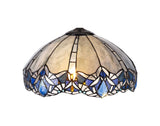 Siddall, Tiffany 40cm Shade Only Suitable For Pendant/Ceiling/Table Lamp, Blue/Clear Crystal