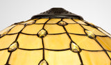 Finney, Tiffany 40cm Shade Only Suitable For Pendant/Ceiling/Table Lamp, Beige/Clear Crystal