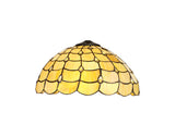 Finney, Tiffany 40cm Shade Only Suitable For Pendant/Ceiling/Table Lamp, Beige/Clear Crystal
