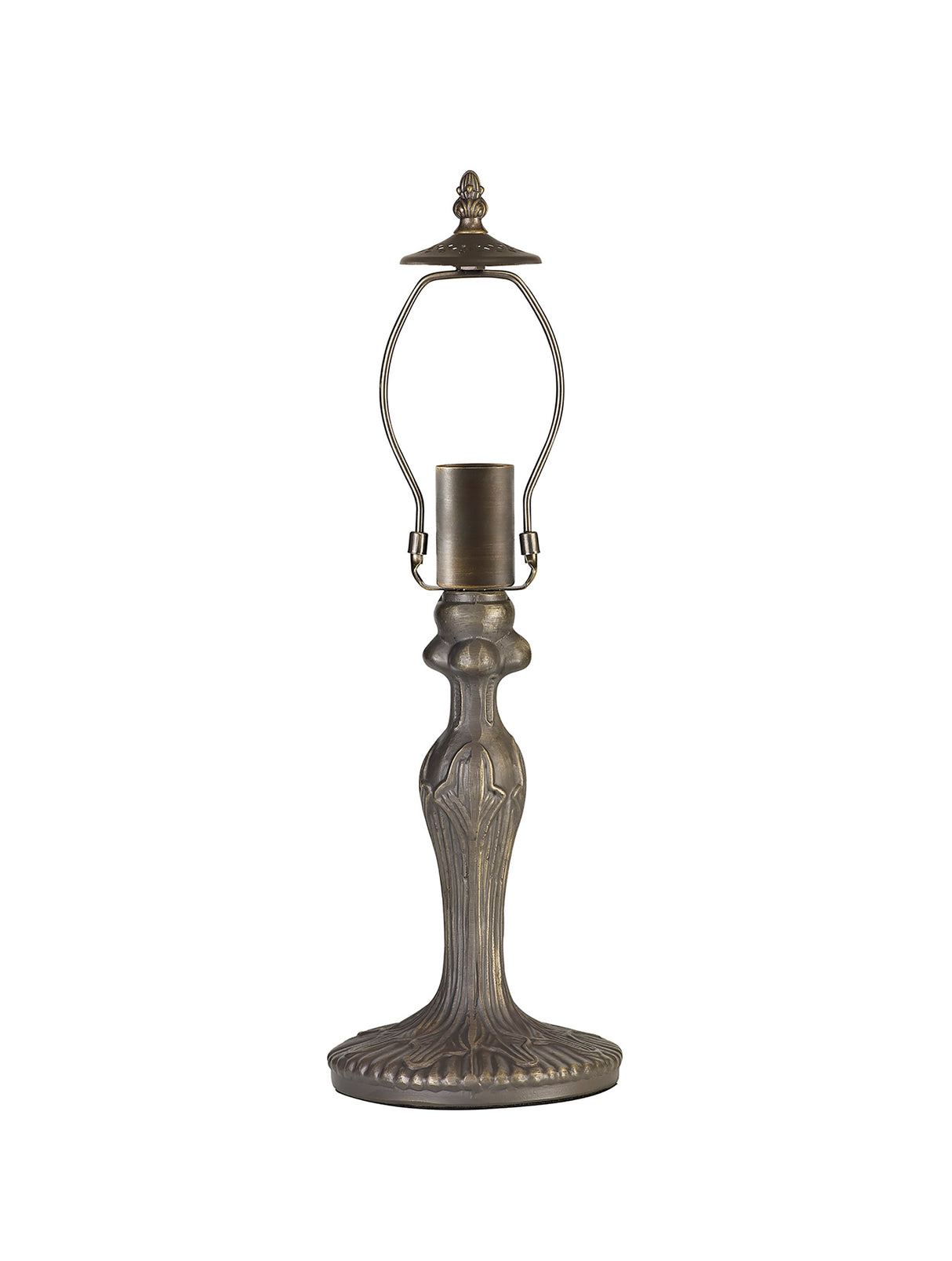 Park 47.5cm Curved Tiffany Table Lamp, 1 x E27, Aged Antique Brass