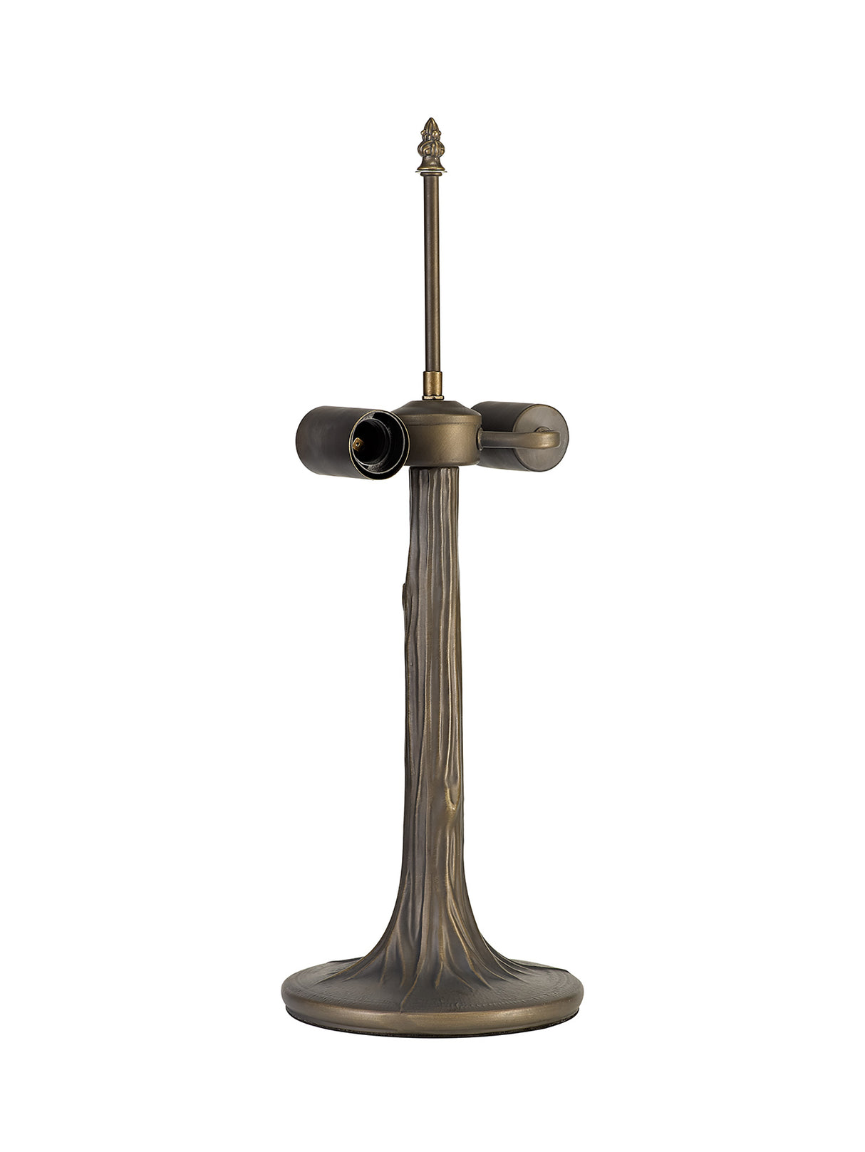 Park 56cm Tree Like Tiffany Table Lamp, 2 x E27, Aged Antique Brass