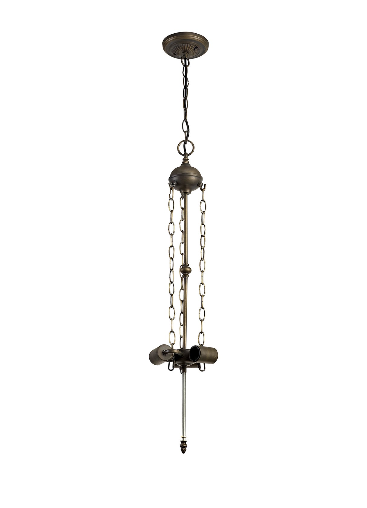 Park Uplighter Tiffany Suspension Kit, 3 x E27, Aged Antique Brass