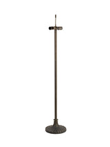 Park Stepped Design Tiffany Floor Lamp, 2 x E27, Aged Antique Brass
