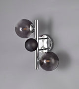 Suggett Wall Lamp, 2 x G9, Polished Chrome/Smoked Glass