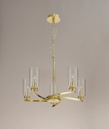 Gates Pendant/Semi Flush, 5 x E14, Polished Gold