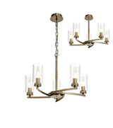 Gates Pendant/Semi Flush, 5 x E14, Antique Brass