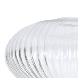 Allardyce 20cm Oval Sphere Ribbed Glass (G), Clear