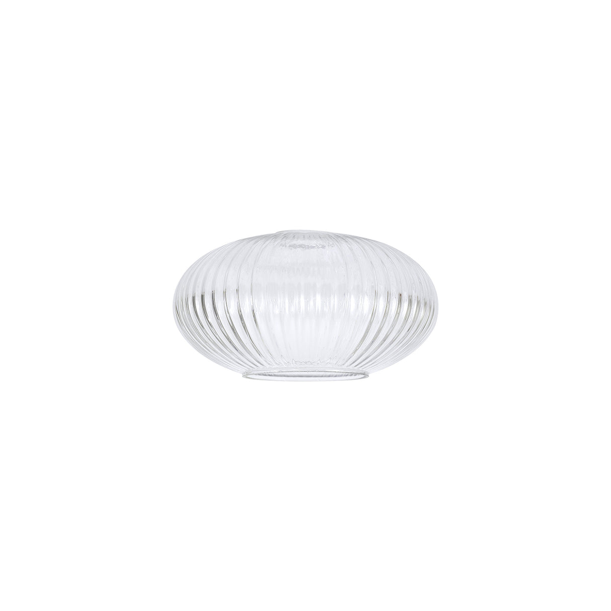 Allardyce 20cm Oval Sphere Ribbed Glass (G), Clear