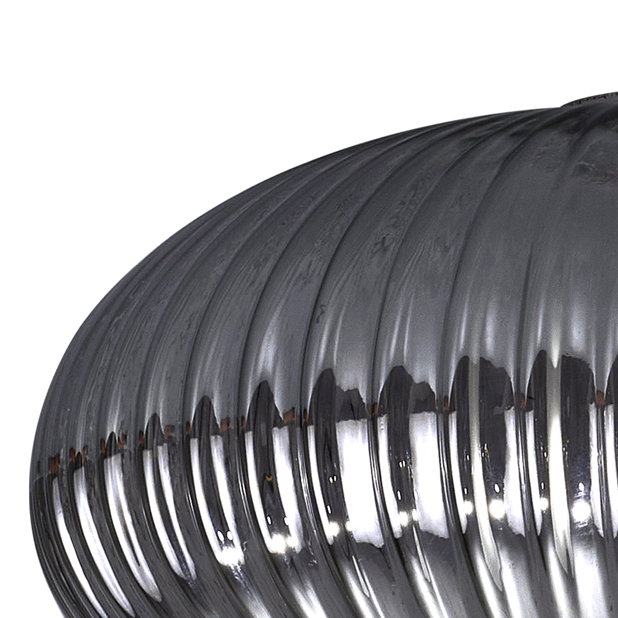 Allardyce 20cm Oval Sphere Ribbed Glass (G), Smoked