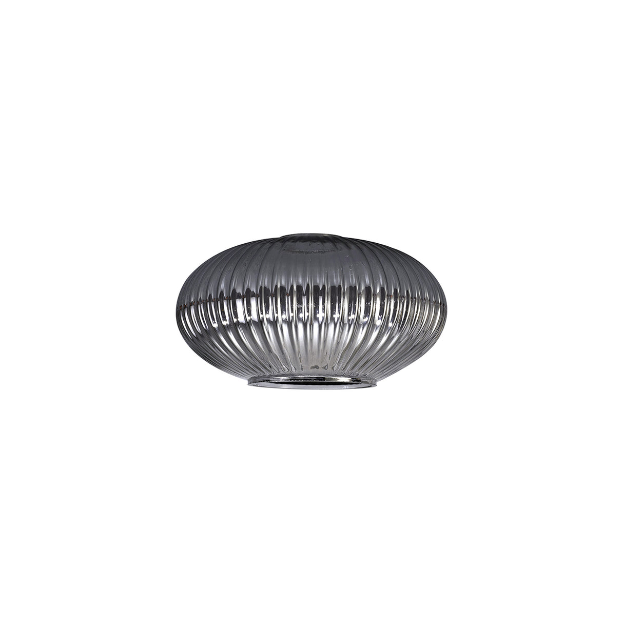 Allardyce 20cm Oval Sphere Ribbed Glass (G), Smoked