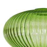 Allardyce 20cm Oval Sphere Ribbed Glass (G), Green