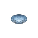 Allardyce 20cm Oval Sphere Ribbed Glass (G), Petrol Blue