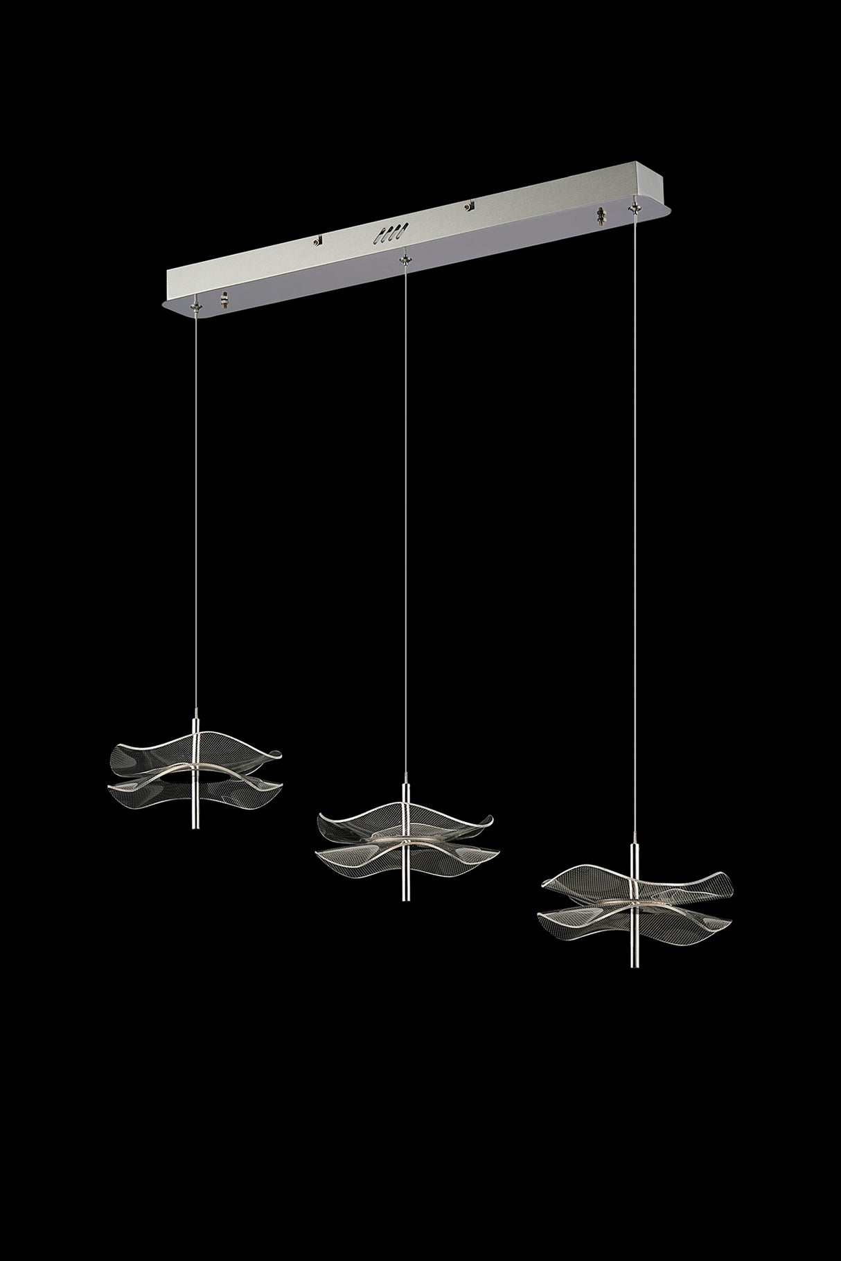 Corner Linear Pendant, 3 x 6W LED, 4000K, 1500lm, Polished Chrome, 3yrs Warranty