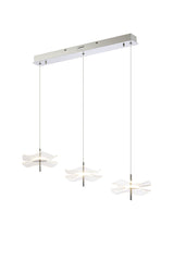 Corner Linear Pendant, 3 x 6W LED, 4000K, 1500lm, Polished Chrome, 3yrs Warranty