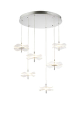 Corner Round Pendant, 6 x 6W LED, 4000K, 2800lm, Polished Chrome, 3yrs Warranty