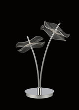 Corner Table Lamp, 2 x 6W LED, 4000K, 920lm, Polished Chrome, 3yrs Warranty