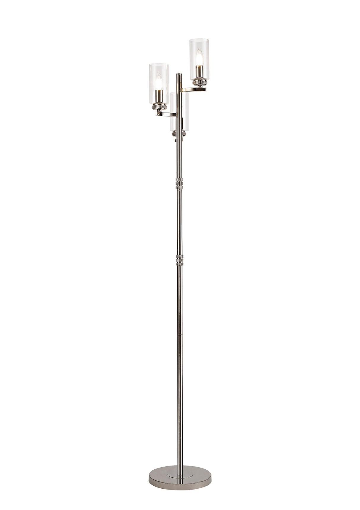 Gates Floor Lamp, 3 x E14, Polished Nickel