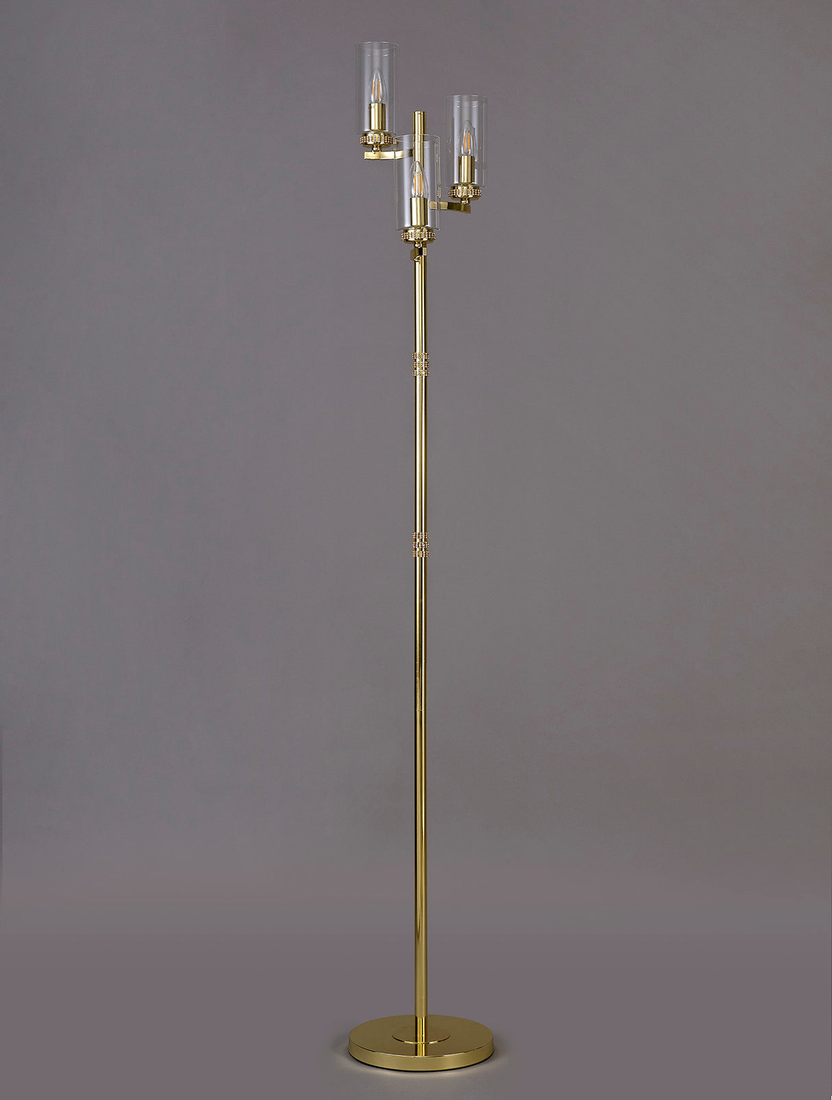 Gates Floor Lamp, 3 x E14, Polished Gold