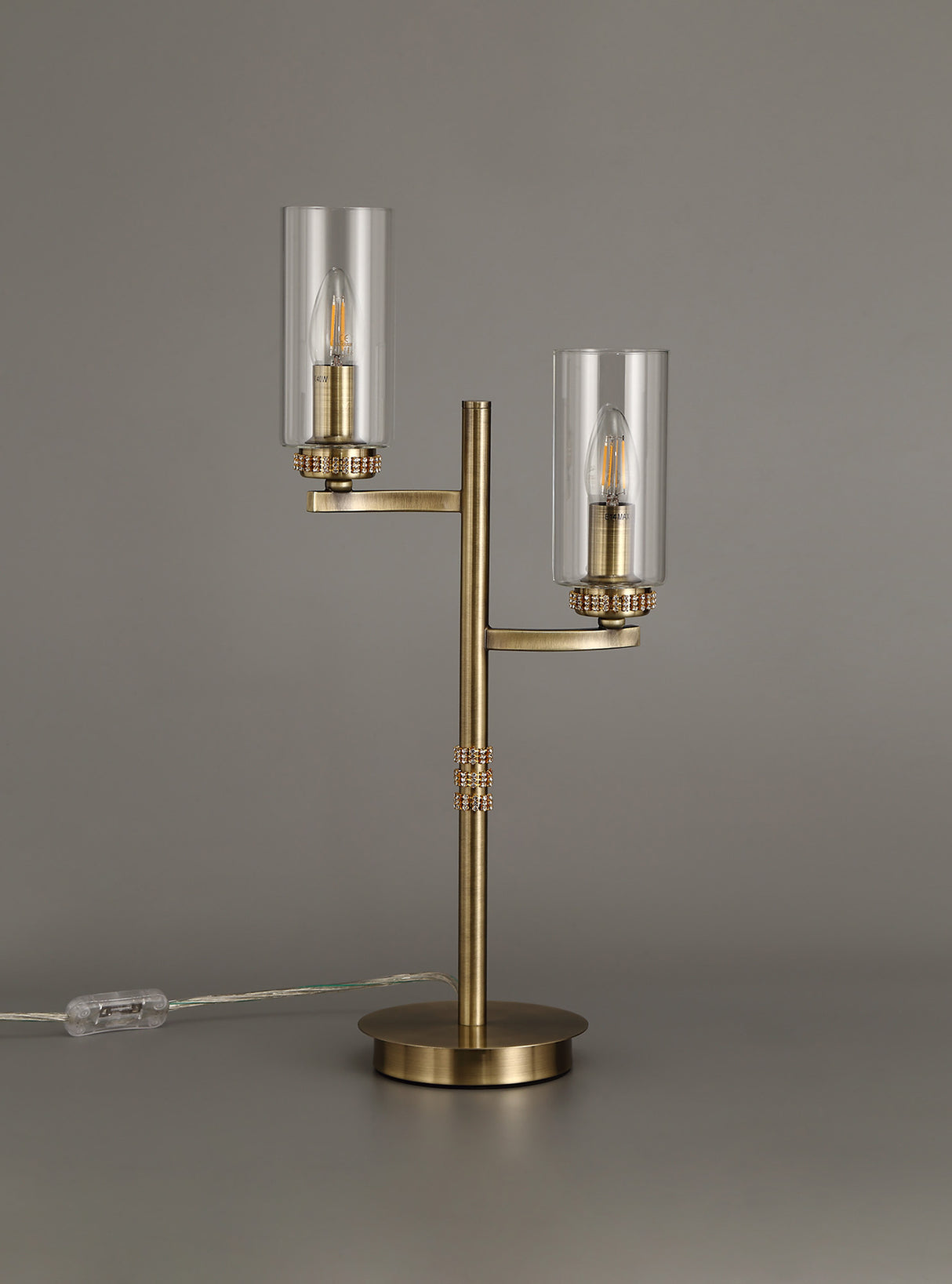 Gates Table Lamp, 2 x E14, Antique Brass
