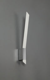 Turnbull Wall Lamp, 1 x 8W LED, 3000K, 560lm, Sand White/Polished Chrome, 3yrs Warranty