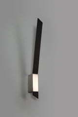 Turnbull Wall Lamp, 1 x 8W LED, 3000K, 560lm, Sand Black/Satin Nickel, 3yrs Warranty