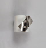 Gregoire Wall Lamp, 1 x 7W LED, 3000K, 490lm, Sand White/Polished Chrome, 3yrs Warranty