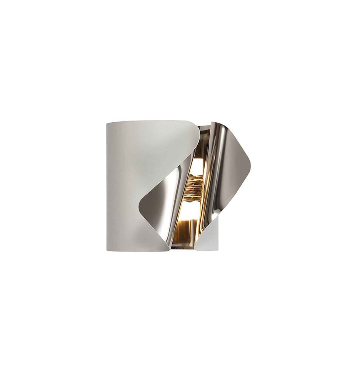 Gregoire Wall Lamp, 1 x 7W LED, 3000K, 490lm, Sand White/Polished Chrome, 3yrs Warranty