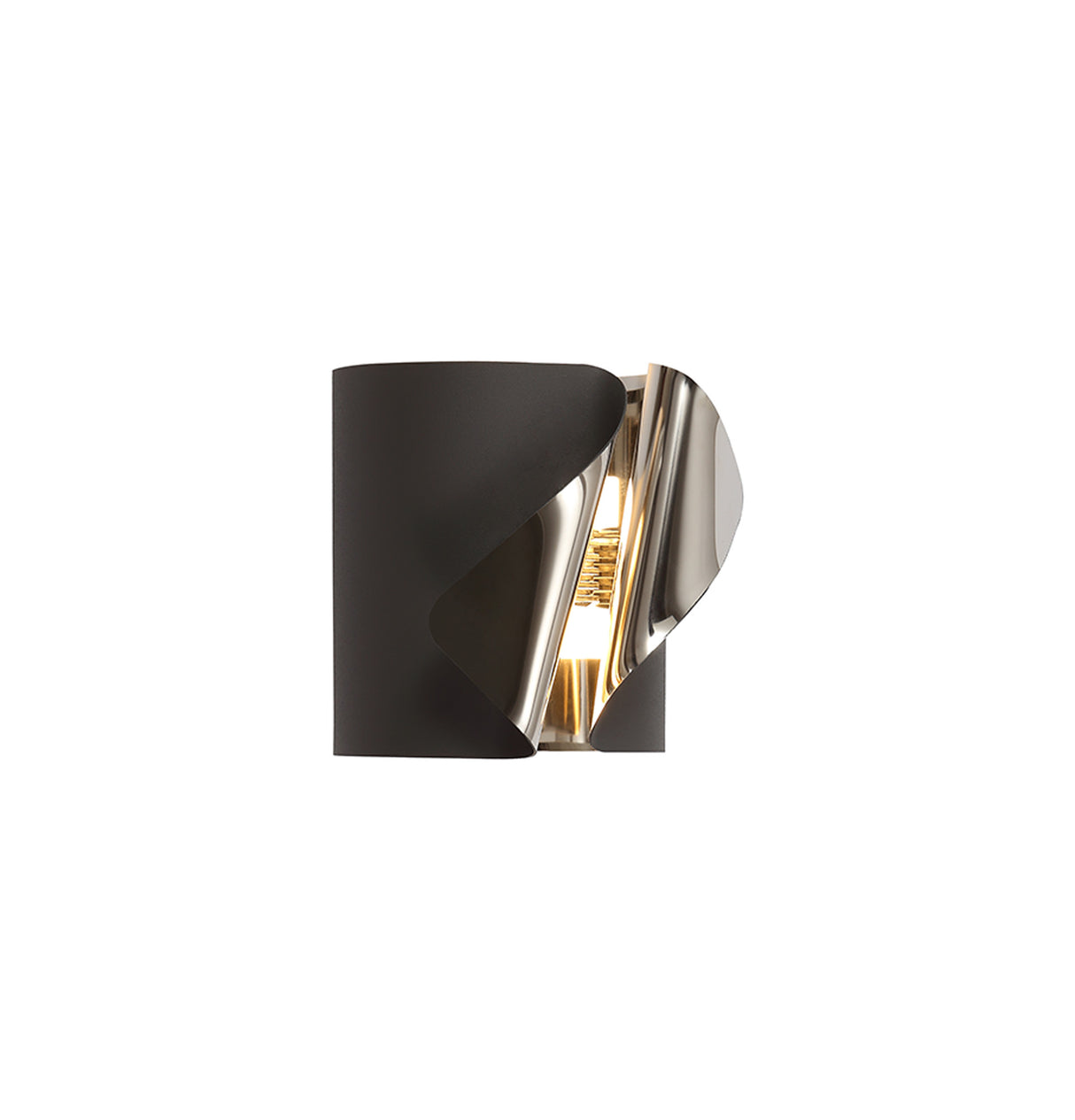 Gregoire Wall Lamp, 1 x 7W LED, 3000K, 490lm, Sand Anthracite/Polished Chrome, 3yrs Warranty