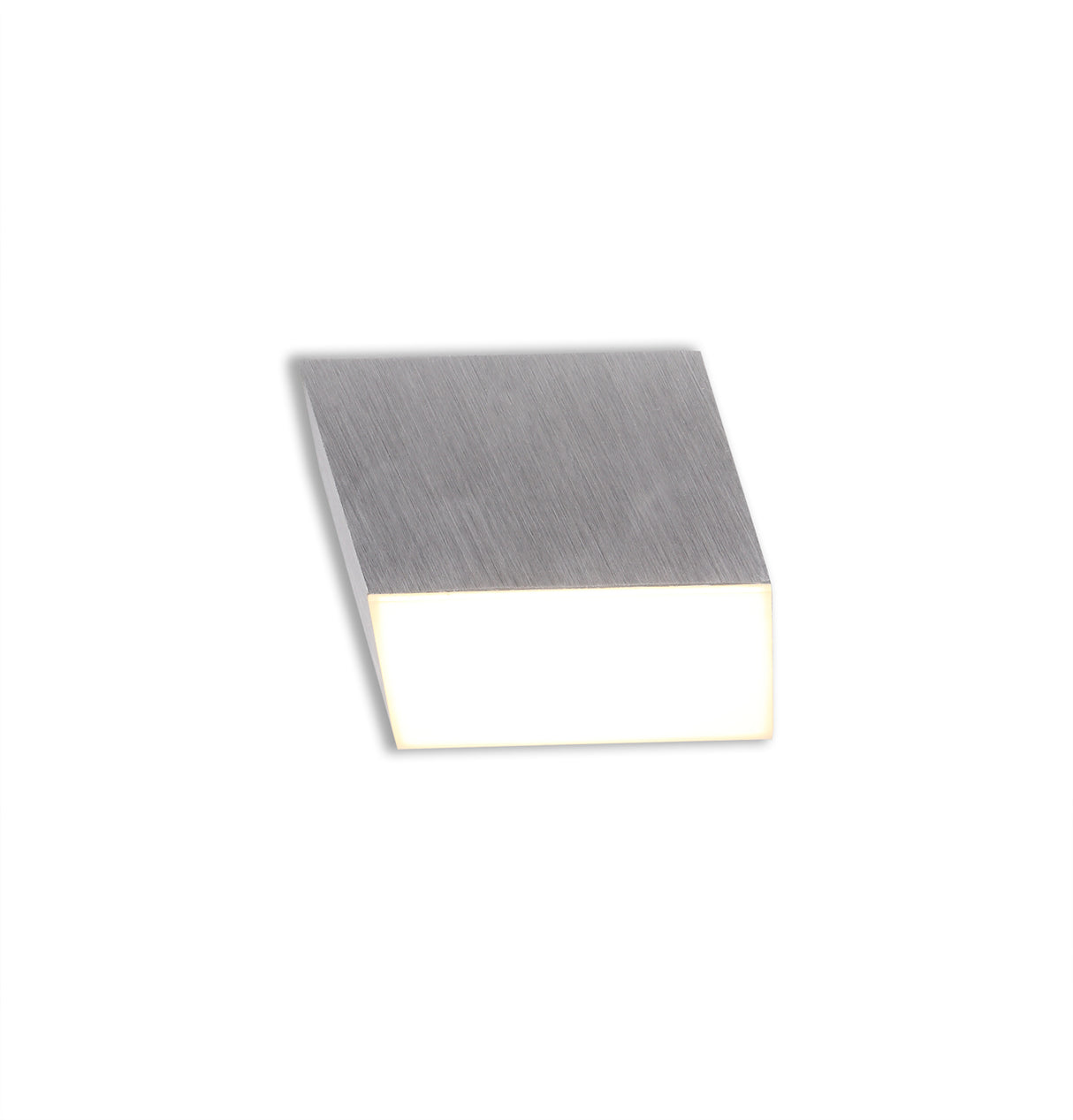 Steels Spotlight 10.5cm Square 1 x 10W LED, 3000K, 700lm, Satin Aluminium, 3yrs Warranty
