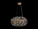 Byrne Pendant 60cm Ring 12 Light G9 French Gold/Crystal