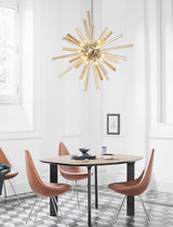 Hamilton Pendant 16 Light G9, Amber & Champagne/Polished Chrome