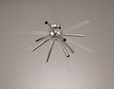 Hamilton Semi Flush 8 Light G9, Clear & Chrome/Polished Chrome