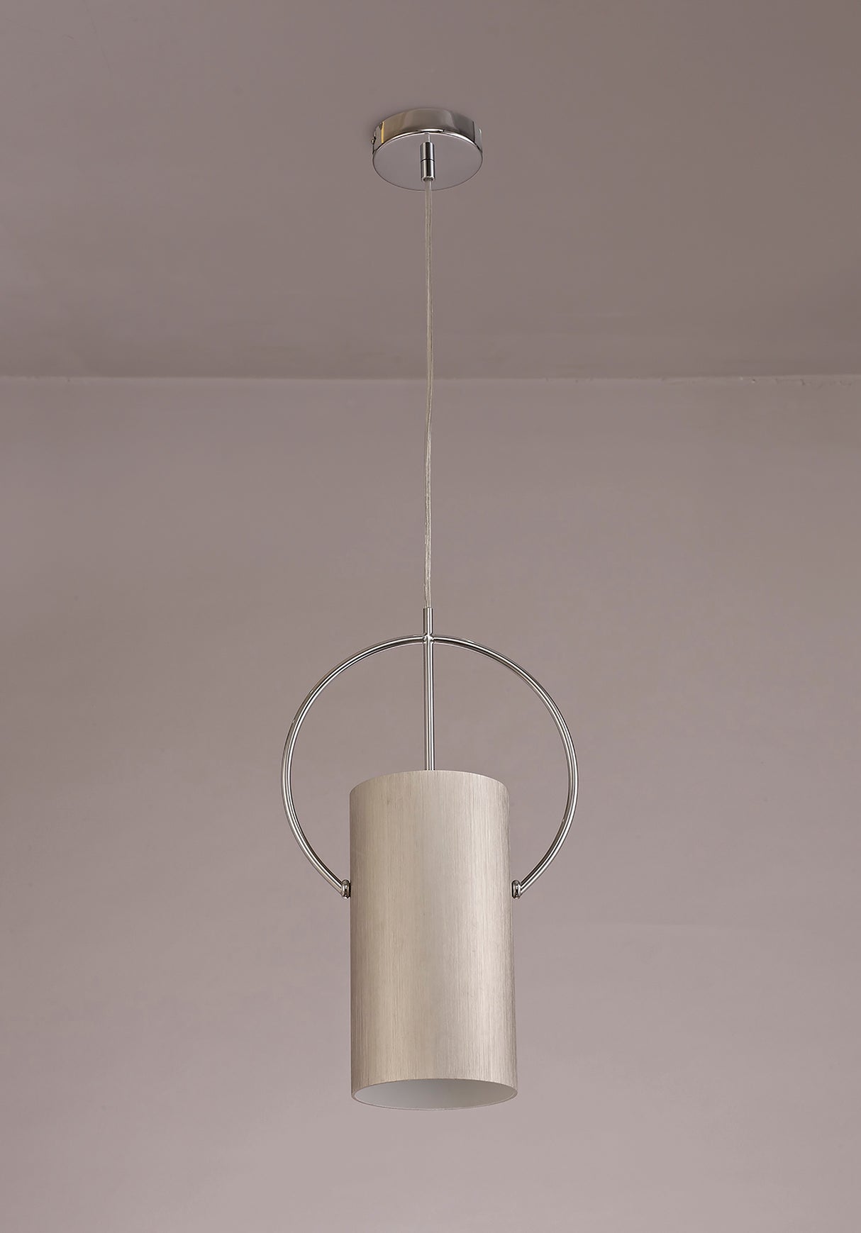 Berry Single Pendant, 1 x E27, Satin Nickel/Polished Chrome