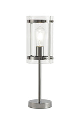 Stuckey Table Lamp, 1 Light E27, Polished Chrome