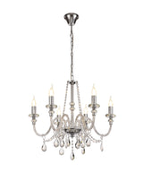 Hawley Chandelier Pendant, 6 Light E14, Polished Chrome/Clear Glass/Crystal, (ITEM REQUIRES CONSTRUCTION/CONNECTION)