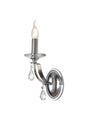 Malone Wall Lamp 1 x E14, Polished Chrome/Satin Nickel/Clear Crystal