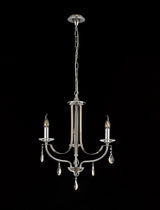 Malone Pendant 3 Light E14 Polished Chrome/Satin Nickel/Clear Crystal