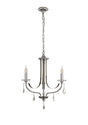 Malone Pendant 3 x E14 Polished Chrome/Satin Nickel/Clear Crystal