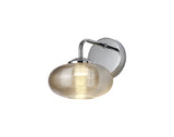 Stronach Wall Lamp Switched, 1 x 8W LED, 4000K, Champagne/Polished Chrome, 3yrs Warranty