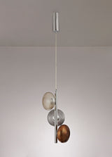 Stronach Multiple Pendant, 3 x 8W LED, 4000K, Smoked, Copper & Champagne/Polished Chrome, 3yrs Warranty